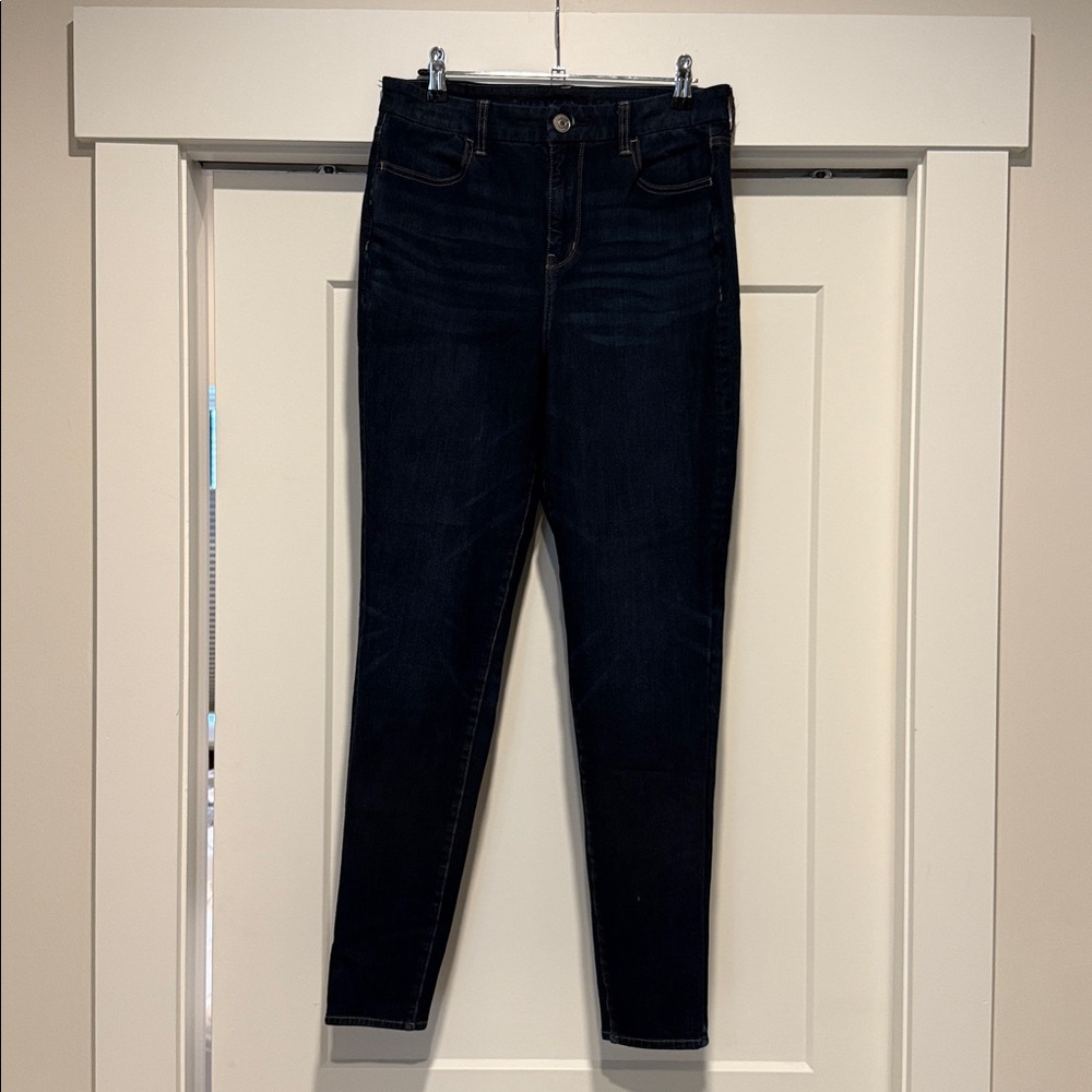 American Eagle Outfitters Navy Curvy High Rise Jegging size 10L